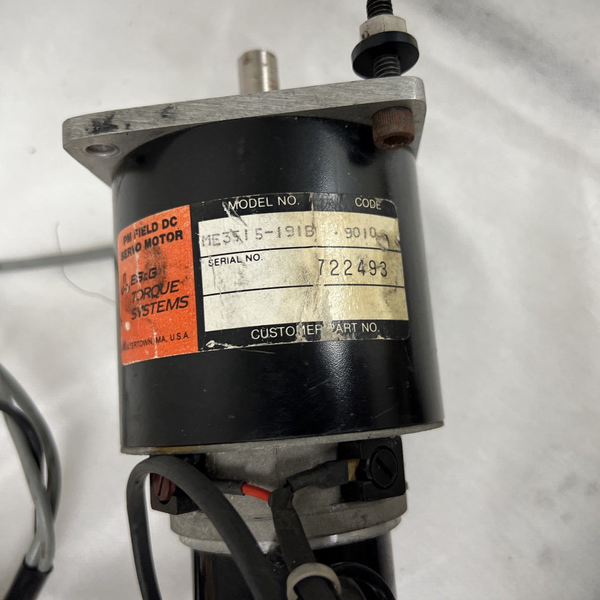 TORQUE SYSTEMS ME3515-191B Servo Motor 1/2" Shaft Works Perfect