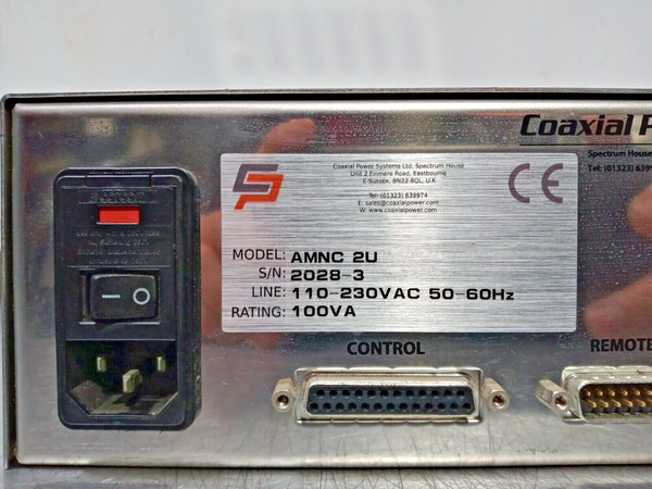 Coaxial Power Systems AMNC 2U RF Generator 110-230VAC, 50-60Hz