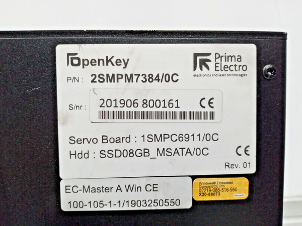 OSAI / Prima Electro 2SMPM7384/0C OPENkey CNC Controller