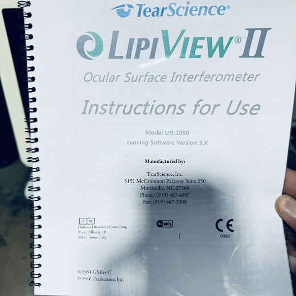 Tear Science LipiView LVI-2000 Ocular Surface Interferometer