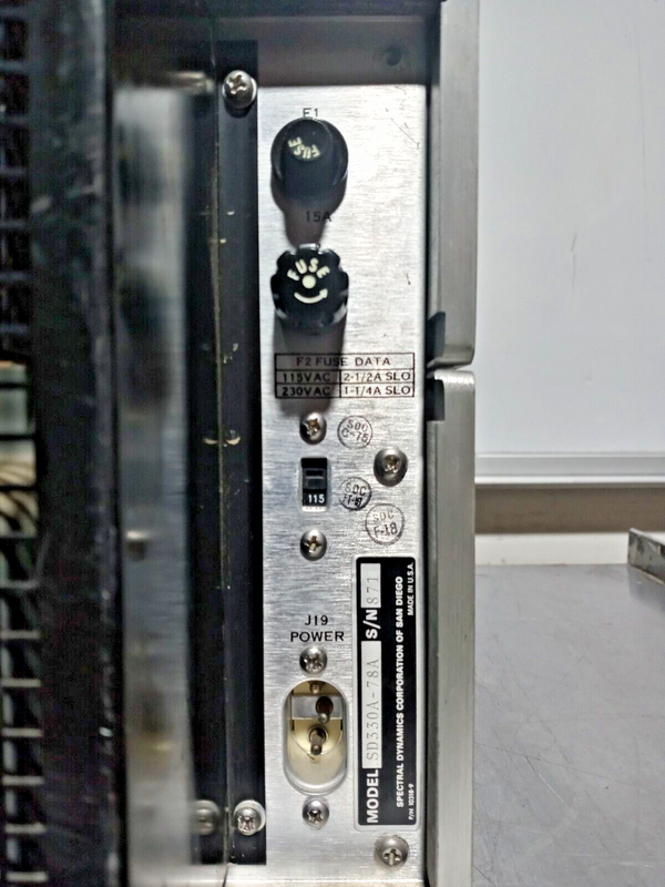 Spectral Dynamics SD-330A-78A Real Time Analyzer (No Power Cord)