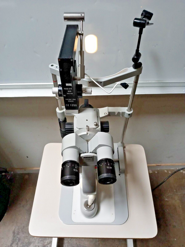 Carl Zeiss F125 Slit Lamp w/HAAG Streit Tonometer and Power Table