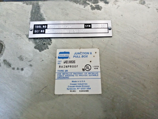 Crouse-Hinds Junction Box WAB100606 Rainproof Dead Front Interlocking SRG652 BW