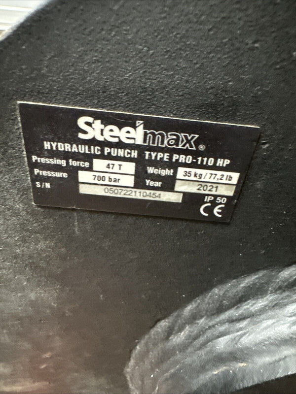 Steelmax HPP 700 Hydraulic Power Pack And  Punch  Press TYPE PRO-110HP  47 Tons