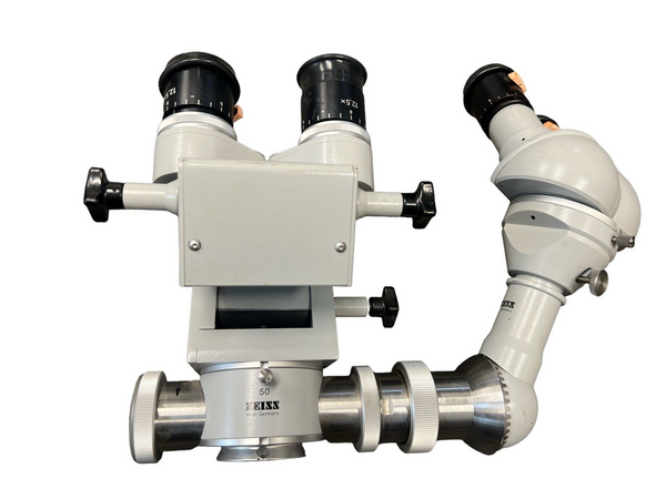 Zeiss Surgical Microscope 50 Beam f=125/16 Binocular Head 10X Eyepieces & 12.5X