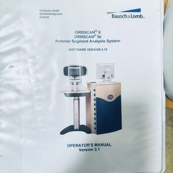 Bausch & Lomb Orbscan IIz Topographer Anterior Segment Analysis System