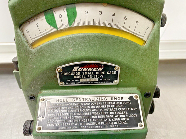 Sunnen PG-710-S .010" .0001" Dial Bore Gauge