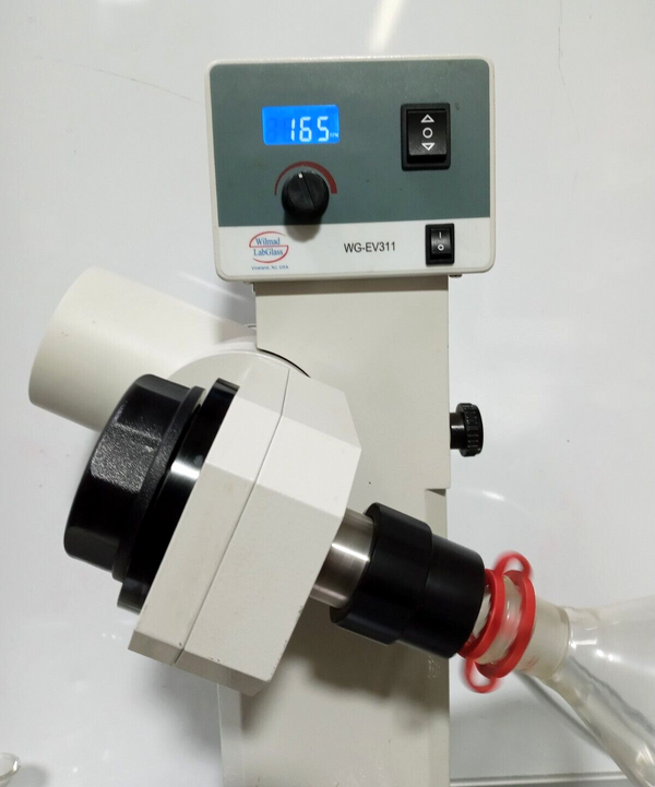 Wilmad-LabGlass WG-EV311 Rotary Evaporator w/Motor Lift, Heating Bath, Glassware
